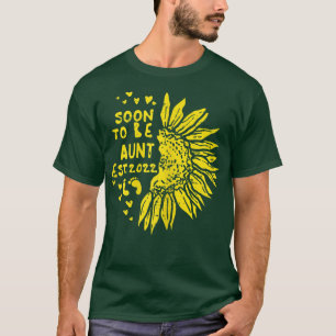 Womens Sunflower Soon To Be Aunt 2022 Pregnancy Au T-Shirt