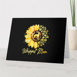 Womens Sunflower Whippet Mom Dog Lover Gift Card
