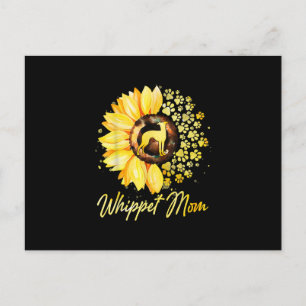 Womens Sunflower Whippet Mom Dog Lover Gift Postcard