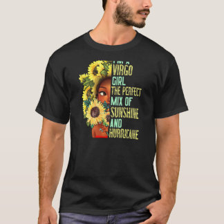 Womens Sunshine And Hurricane Virgo Girl August Se T-Shirt