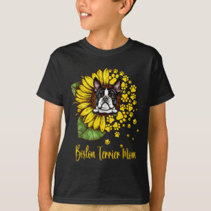 Womens Suower Boston Terrier Mom Dog Lover T-Shirt