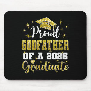 Womens Super Proud Godfather Of 2025 Graduate Grad Mouse Pad