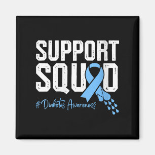 Womens Support Squad Diabetes Awareness V-neck Magnet