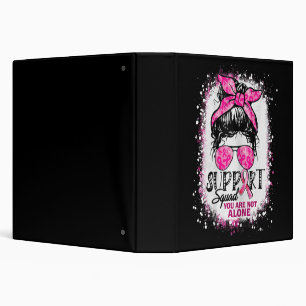 Womens Support Squad Messy Bun Pink Warrior Breast Binder