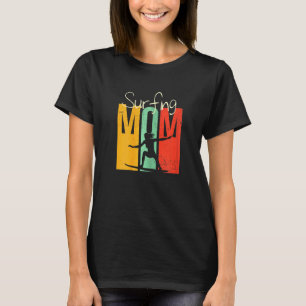 Womens Surfing Summer - Surfer Beach Mom Retro Vin T-Shirt