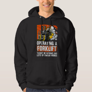 Womens Swear Words  Forklifter Warehouse Forklift  Hoodie