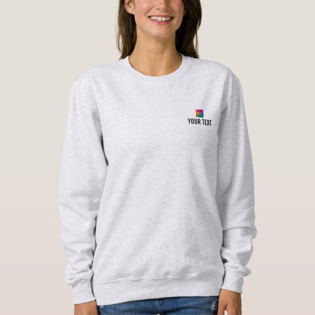 Womens Sweatshirts Ash Grey Add Image Text Here (Front)