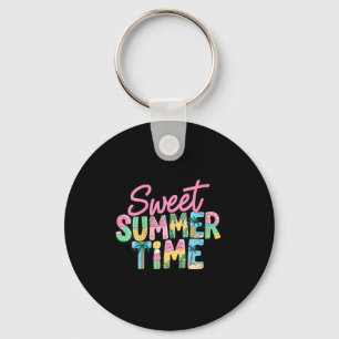 Women's sweet summer time men women kids funny keychain