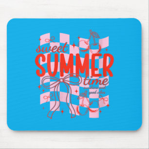 Womens Sweet Summer Time Retro Coquette Summer Mouse Pad
