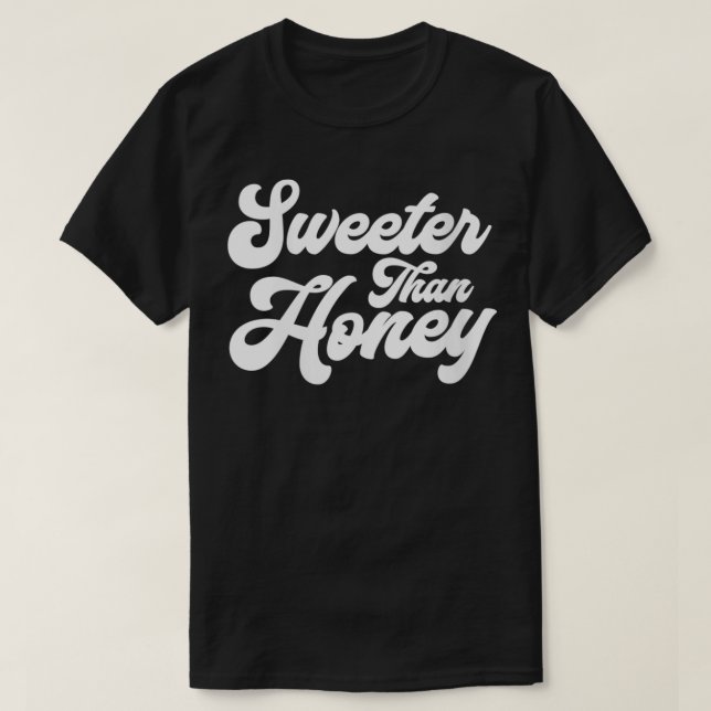Womens Sweeter Than Honey Cute Vintage Top VNeck  (Design Front)