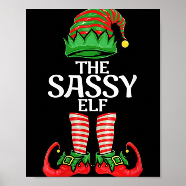 Womens Sy Elf Christmas Family Matching Group V T  Poster (Front)