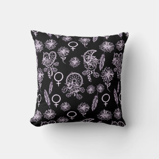 Womens Symbol Dreamcatcher Throw Pillow