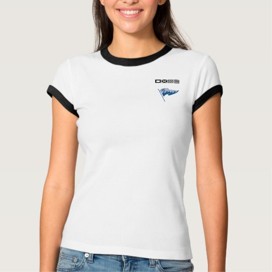 Women's t-shirt "PMYC" signal flags & burgee