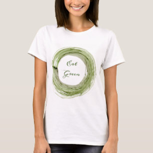 Women's t-shirt vegan Eat Green slogan