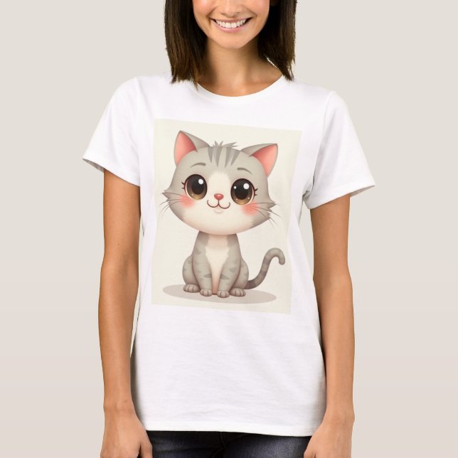 Women's T-Shirts (a cute cat) (Front)