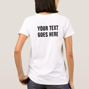 Women's T-Shirts Back Side Print Add Your Text