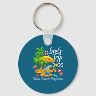 Women's tahiti french polynesia beach summer girls keychain