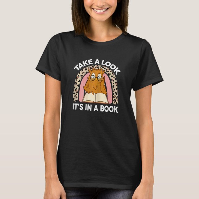 Womens Take A Look Its In A Book Rainbow   Reading T-Shirt (Front)