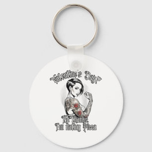 Womens Tattooed Single Woman Inked Woman For Anti Keychain