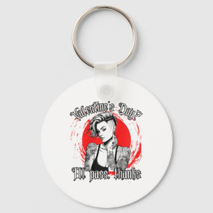 Womens Tattooed Single Woman Inked Woman For Anti Keychain