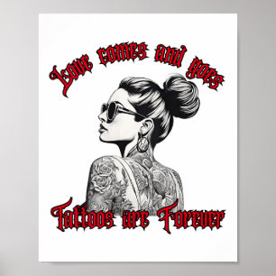 Womens Tattooed Single Woman Inked Woman For Anti Poster