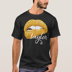 Womens Taylor Golden Lips Special Fan Lover  Man w T-Shirt