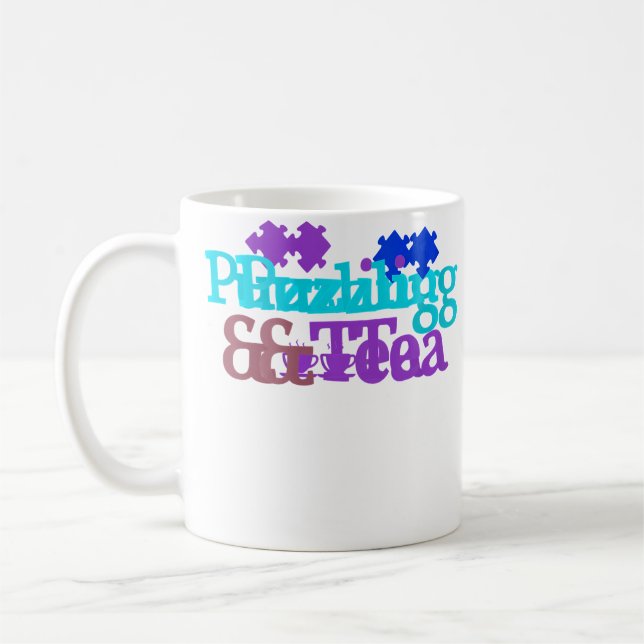 Womens Tea And Puzzling Jigsaw Puzzle Master Coffee Mug (Left)
