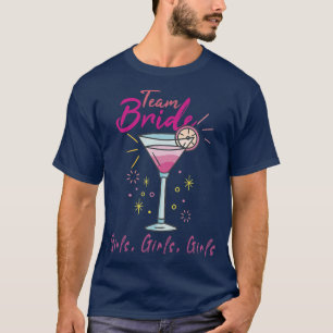 Womens Team Bride bridal wedding party hen hen tou T-Shirt