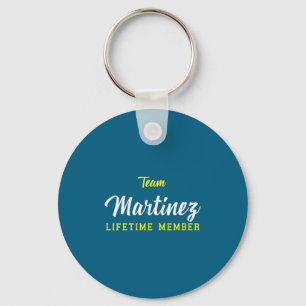 Womens Team Martinez Lifetime Member Surname Birth Keychain