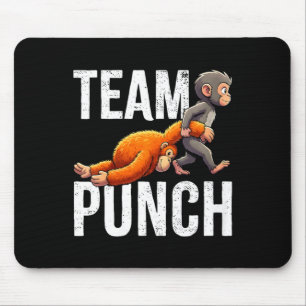 Women's team punch cute baby monkey mouse pad