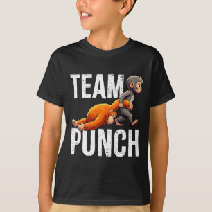 Women's team punch cute baby monkey T-Shirt
