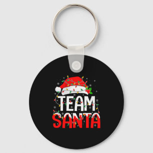 Womens Team Santa Christmas Pajamas Matching Famil Keychain