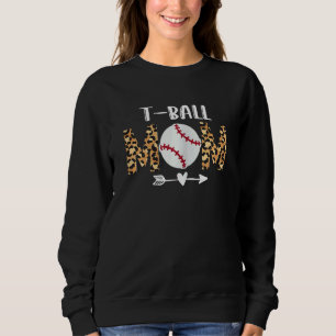Womens Teeball Mom Tball Mom Leopard For Women B Sweatshirt