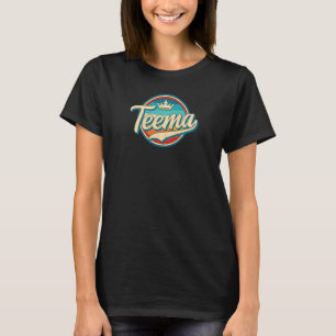 Womens Teema Retro Name  Vintage Style Grandmother T-Shirt
