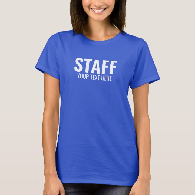 Womens Tees Staff Crew Member Custom Template  (Front)