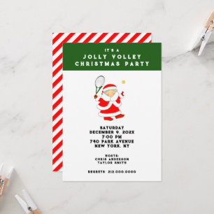 Women's Tennis Holiday Party Invitation