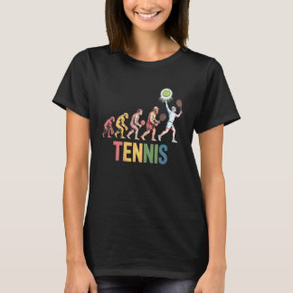 Womens Tennis Player Evolution Athletic Men Colorf T-Shirt