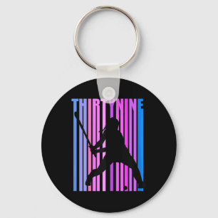 Womens &# th Birthday Field Hockey Player Sports  Keychain