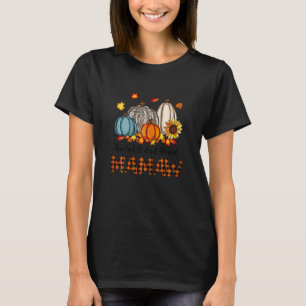 Womens Thankful Grateful Blessed Mamaw Pumpkins Fa T-Shirt