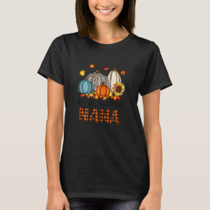 Womens Thankful Grateful Blessed Nana Pumpkins Fal T-Shirt