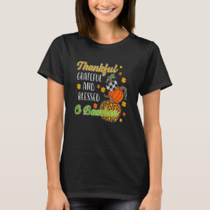 Womens Thankful Grateful Blessed O Baachan Autumn T-Shirt