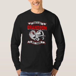 Womens That's My Grandson Out There Baseball Grand T-Shirt