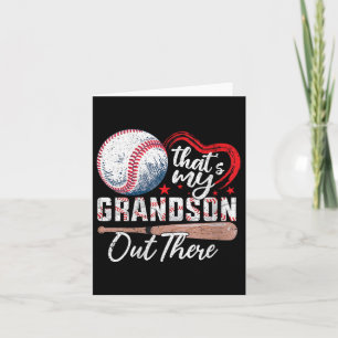 Womens Thats My Grandson Out There Baseball Grandm Card