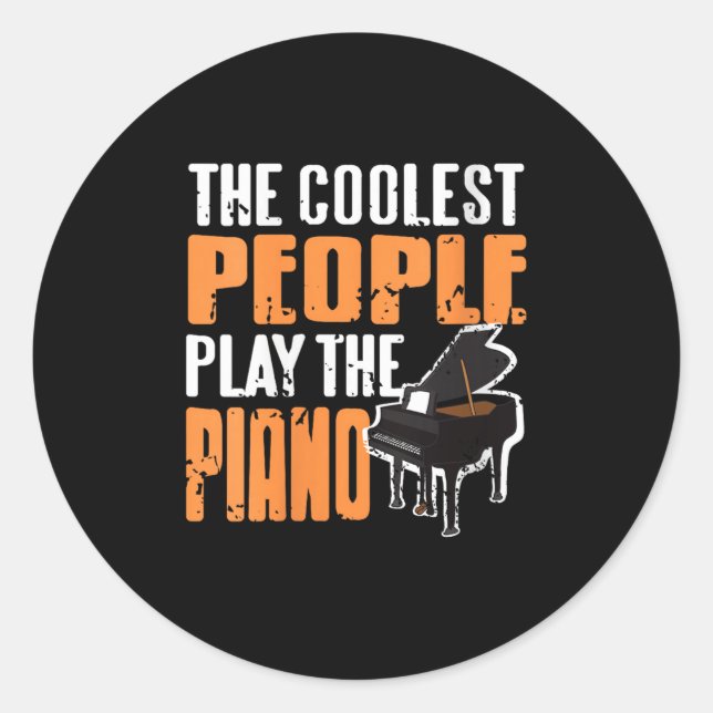 Womens The Coolest People On Earth Definitely Play Classic Round Sticker (Front)