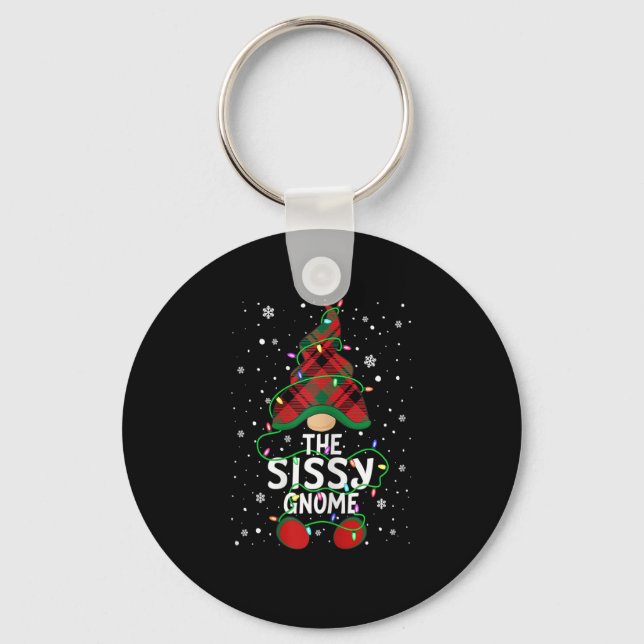 Womens The Sissy Gnome Family Matching Group Chris Keychain (Front)