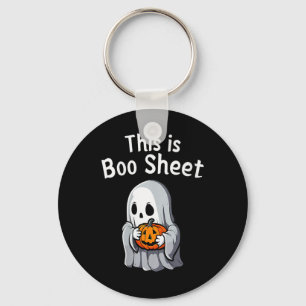 Womens This Is Boo Sheet Funny Halloween Keychain