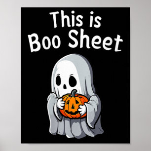 Womens This Is Boo Sheet Funny Halloween  Poster
