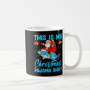 Womens This Is My Christmas Pajamas Funny Santa Ri Coffee Mug