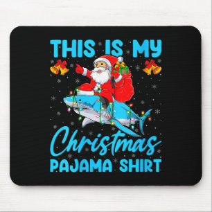 Womens This Is My Christmas Pajamas Funny Santa Ri Mouse Pad