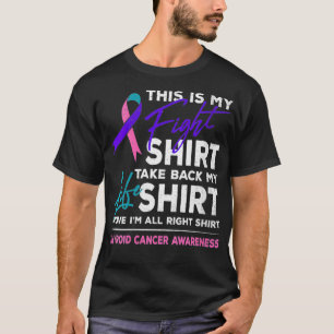 Womens This Is My Fight  Thyroid Cancer Awareness  T-Shirt